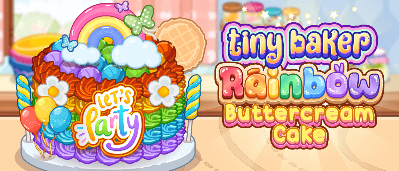 Tiny Baker Rainbow Buttercream Cake